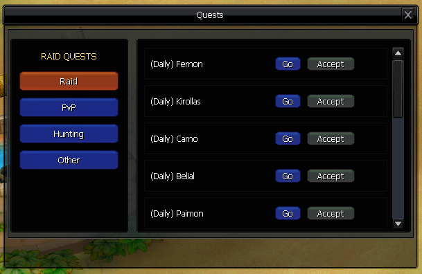 The Quest widget